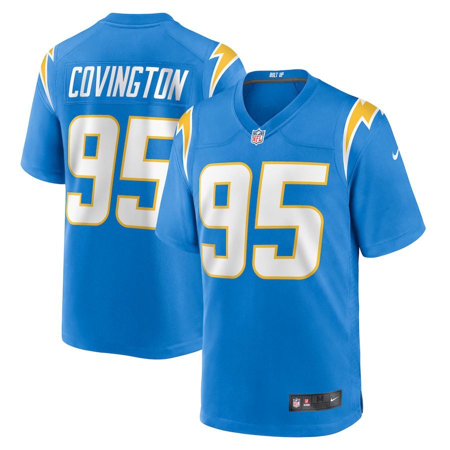 Men Los Angeles Chargers #95 Christian Covington Nike Powder Blue Game NFL Jersey->los angeles chargers->NFL Jersey